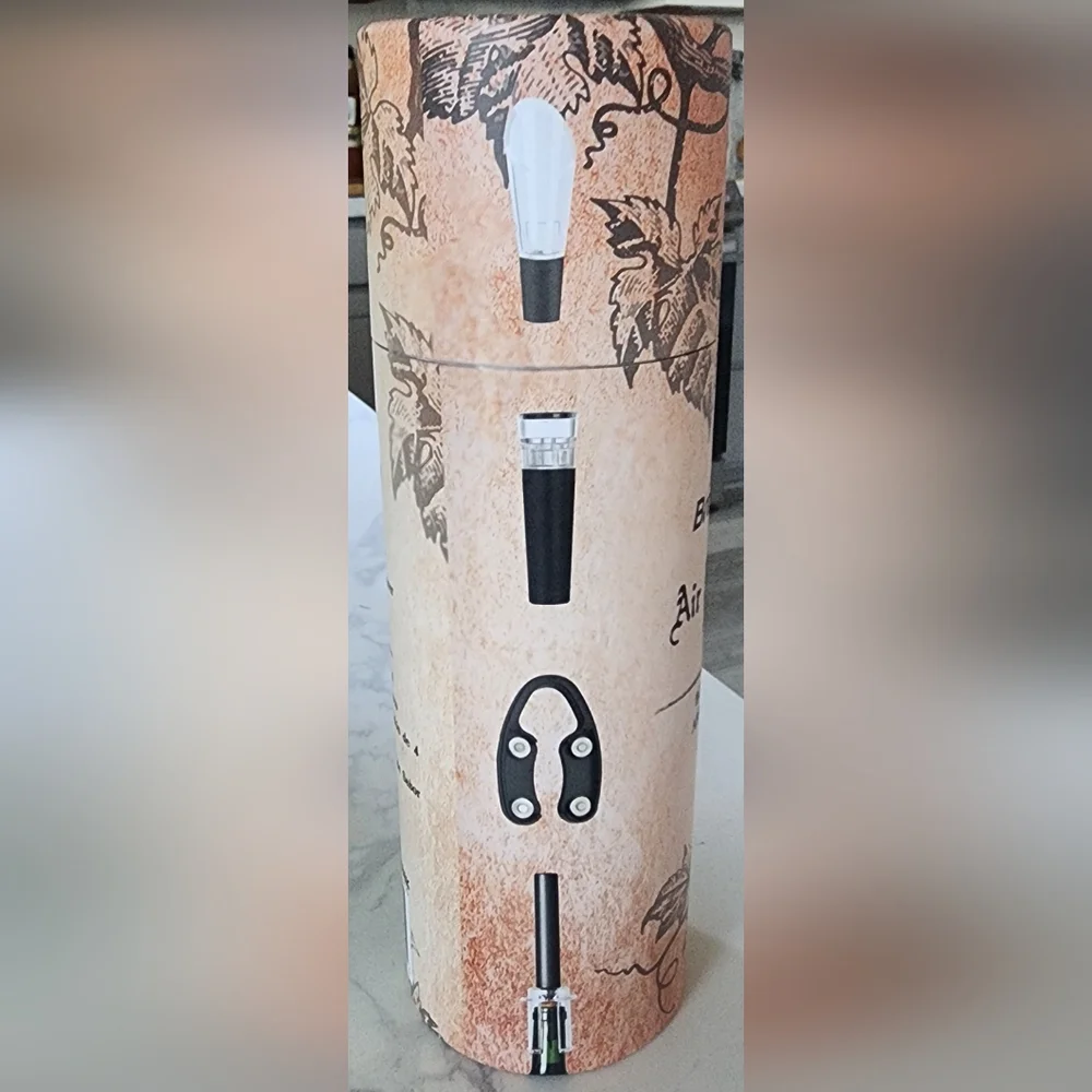 Brentwood Wine Bottle Opener Cork Air Pump Foil Cutter,‎ Vacuum Stopper, Aerator